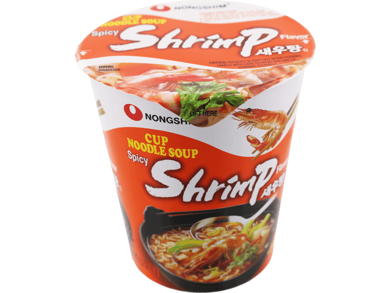 Nongshim Spicy Shrimp Noodles 62g X 12 Cups (GST FREE)