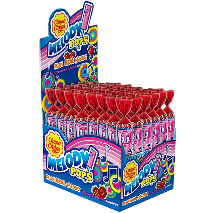 Chupa Chups Melody Pops Strawberry 15g X 48 Units