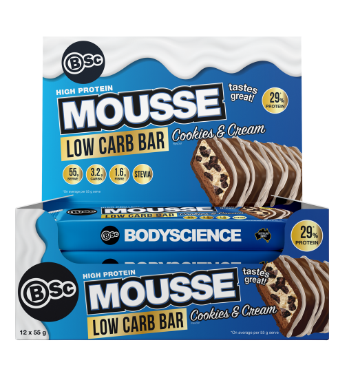BSC Mousse Cookies & Cream Protein 55g X 12 Bars