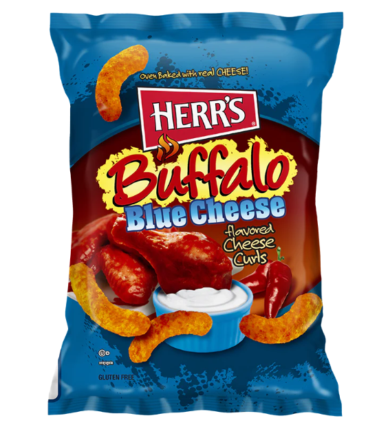 Herrs Buffalo Blue Cheese 170g X 12 Bags