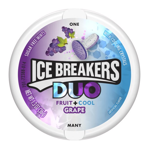 ICE BREAKERS MINTS DUO Grape 42g x 8 units
