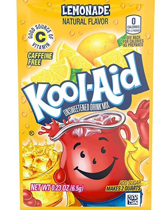 Kool-Aid Unsweetened Lemonade 6.5g X 48 Units