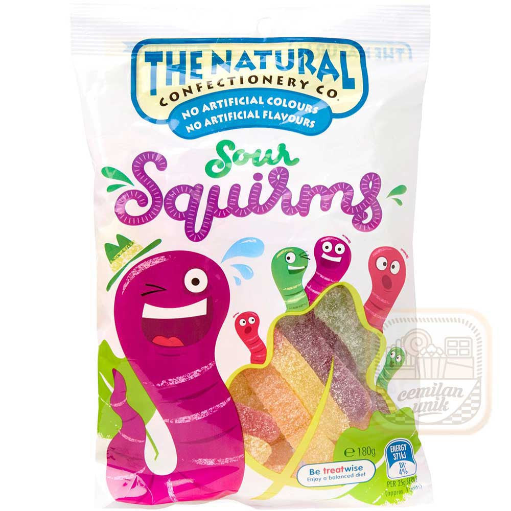 Cadbury The Natural Sour Squirms 180g X 12 Bags