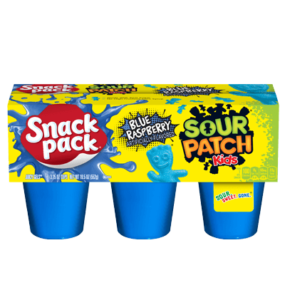 Snack Pack Sour Patch Kids Blue Raspberry Gel 92g X 6 Units