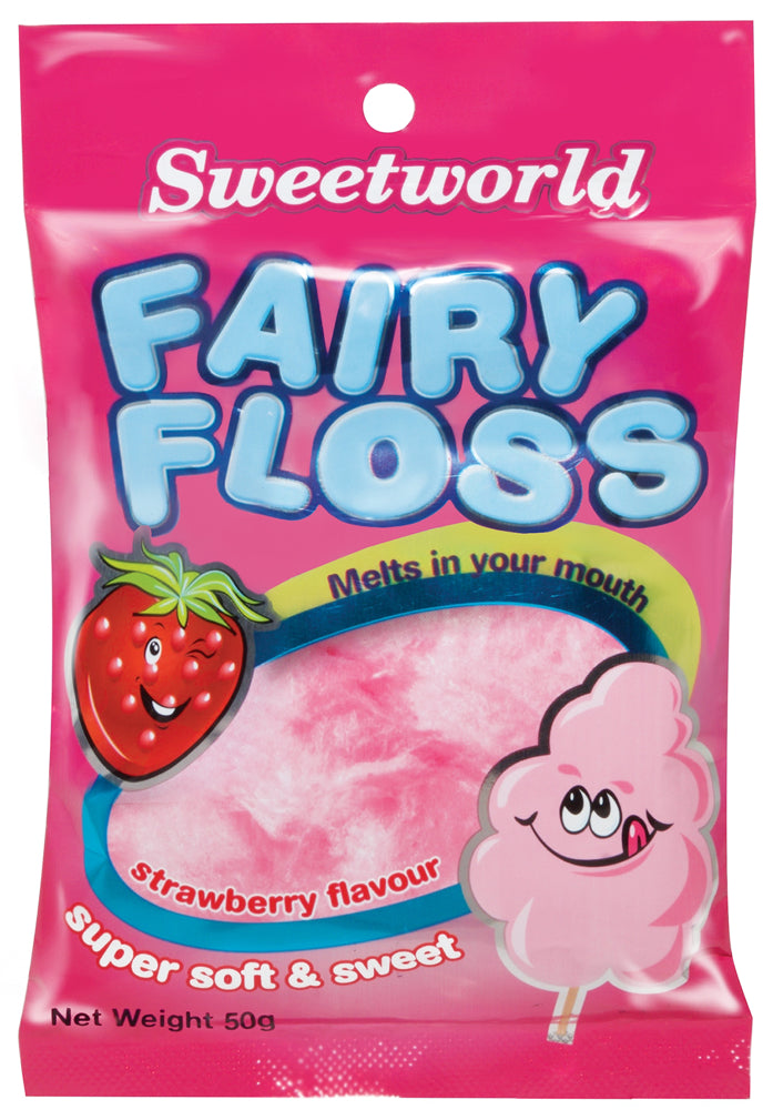 Sweetworld Fairy Floss Hangbag 50g X 6 Bags