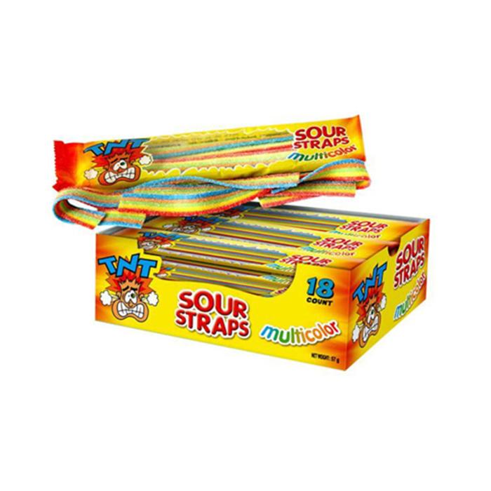 TNT Multicolor Sour Straps 57g X 18 Units