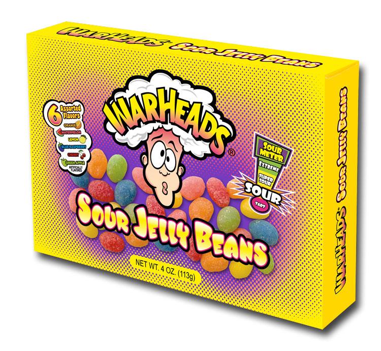 Theatre Box Warheads Sour Jelly Beans 113g x 12 units
