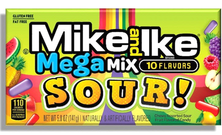 Theatre box Mike and Ike Mega Mix Sour 141g x 12 Units