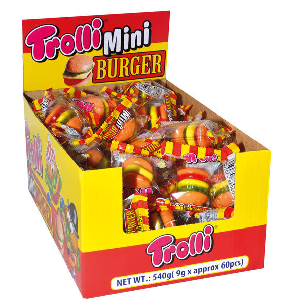 Trolli Mini Gummi Burgers 9g X 60 Units