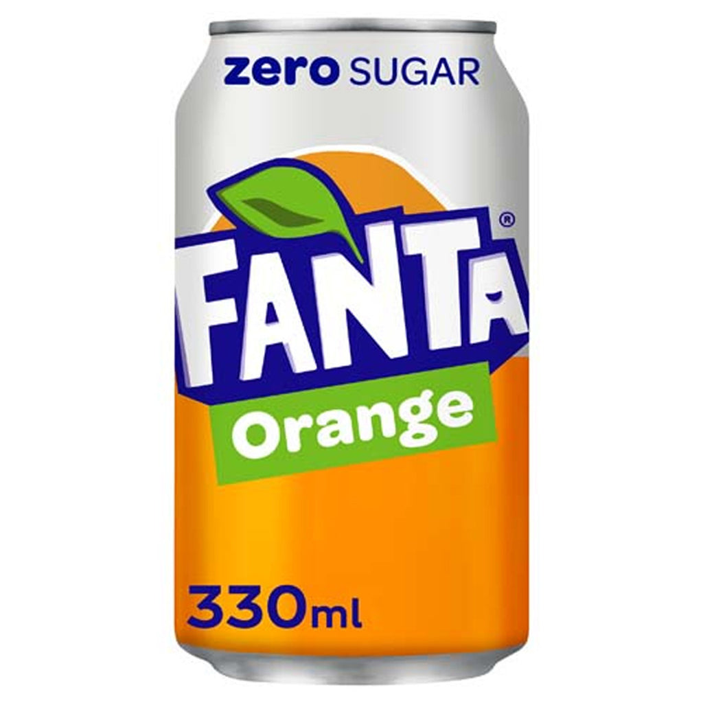 UK Fanta Orange Zero Sugar 330ml X 24 Cans