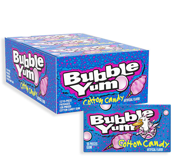 US Bubble Yum Gum Cotton Candy Big Pack 79g X 12 Units