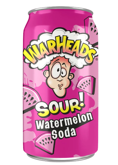 Warheads Sour Watermelon Soda 355ml X 12 Cans