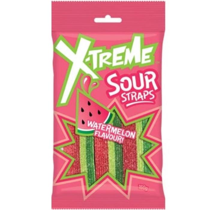 X-Treme Watermelon Sour Straps 160g x 12 Bags