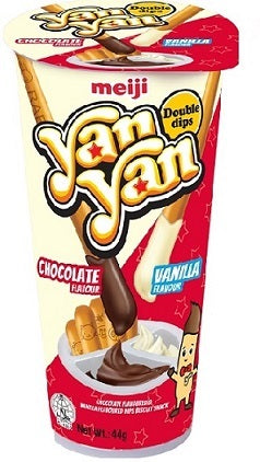 Yan Yan Chocolate & Vanilla Dip Biscuit Snack 44g X 10 Units